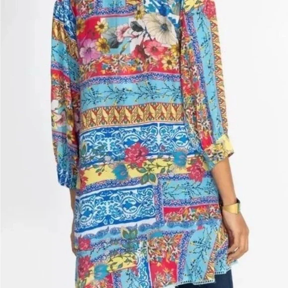 Johnny Was Midsummer Sednea Tunic Medium - Picture 2 of 12